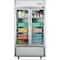 Premium Levella 18 cu. ft. Commercial Display Refrigerator Two Glass Door Merchandiser in Silver PRN185DX - alternate 5